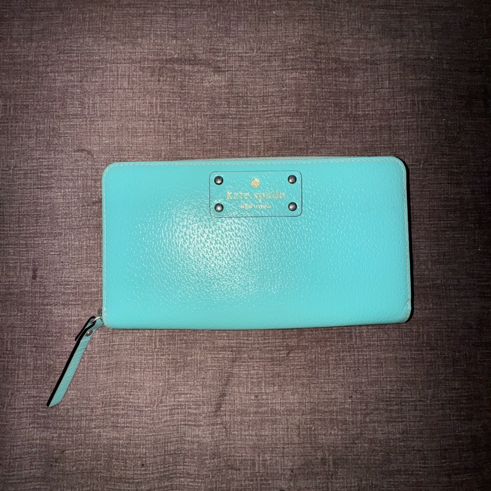 Kate Spade Leather Wallet - Aqua/Turquoise